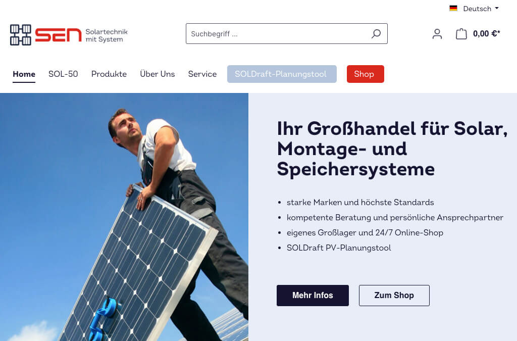 Bild von Onlineshop www.sen.de